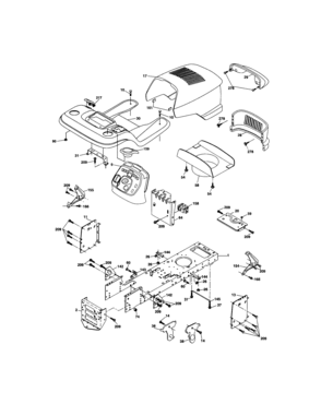 Chassis And Enclosures Diagram and Parts List for 917273662  Craftsman Lawn Tractor