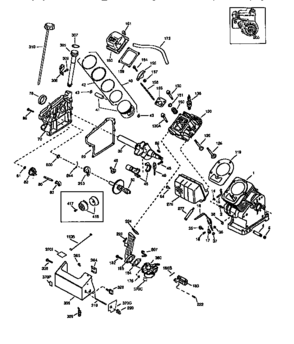 Basic Engine Diagram and Parts List for 143985503  Craftsman Engine
