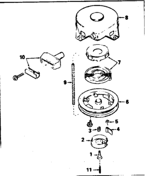 Rewind Starter No. 590420 Diagram and Parts List for 143756072  Craftsman Engine
