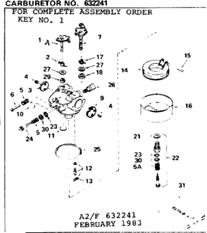 Part Location Diagram of 632517 Tecumseh Throttle Shutter