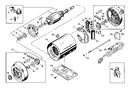 Unit Parts Diagram and Parts List for 39719241  Craftsman Grinder