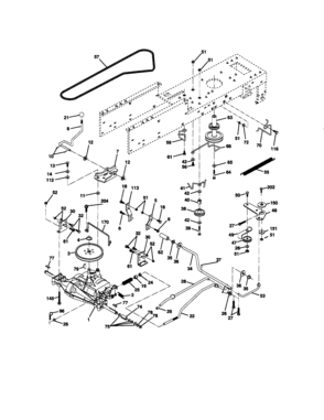 Ground Drive Diagram and Parts List for 917270534  Craftsman Lawn Tractor