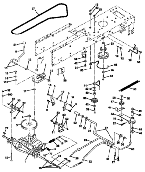 Drive Diagram and Parts List for 917257622  Craftsman Engine