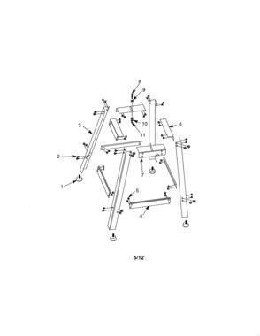 Grinder Stand Diagram and Parts List for 351220200  Craftsman Grinder