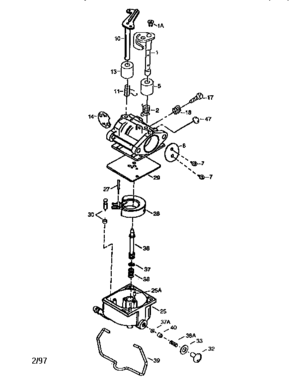 Part Location Diagram of 640065A Tecumseh Carburetor