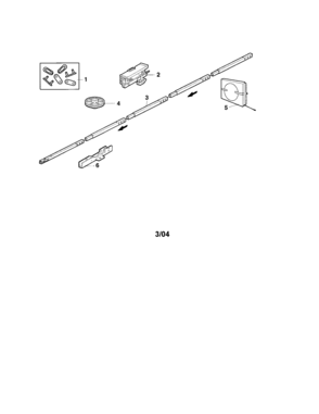 Rail Assembly Diagram and Parts List for 139539511  Craftsman Garage Door Opener