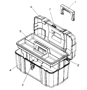 Hand Box Diagram and Parts List for 706658001  Craftsman Tool Stand & Cart