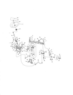 Steering Diagram and Parts List for 917250811  Craftsman Lawn Tractor