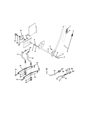 Lift Assembly Diagram and Parts List for 917272421  Craftsman Lawn Tractor