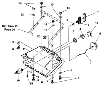 Frame Components Diagram and Parts List for 536884330  Craftsman Snow Blower