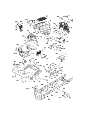 Chassis Diagram and Parts List for 917203861  Craftsman Lawn Tractor