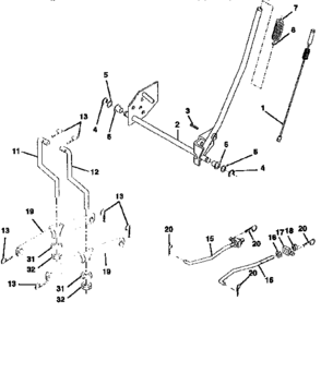 Lift Diagram and Parts List for 917259980  Craftsman Lawn Tractor