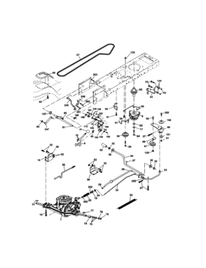 Ground Drive Diagram and Parts List for 9172736403  Craftsman Lawn Tractor