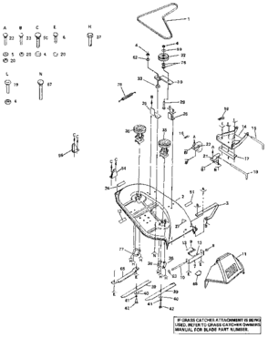 38" Mower Diagram and Parts List for 917254551  Craftsman Lawn Tractor
