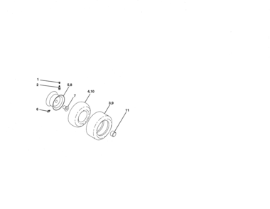 Wheels And Tires Diagram and Parts List for 917280151  Craftsman Lawn Tractor