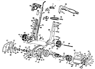Replacement Parts Diagram and Parts List for 74144  Craftsman Edger