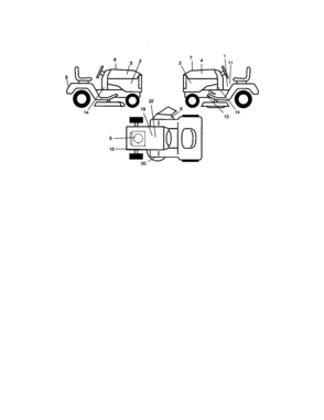 Decals Diagram and Parts List for 917273522  Craftsman Lawn Tractor