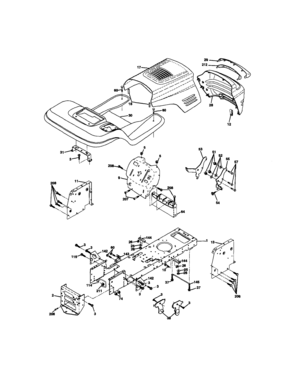 Chassis And Enclosures Diagram and Parts List for 917270731  Craftsman Lawn Tractor