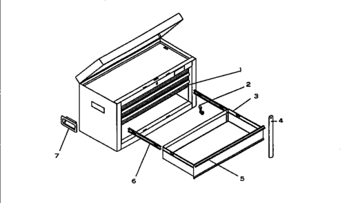 Unit Parts Diagram and Parts List for 706657840  Craftsman Tool Stand & Cart