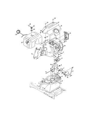 Steering Mount/bumper Diagram and Parts List for 247270480  Craftsman Lawn Tractor