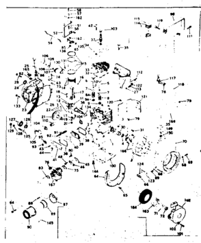 Basic Engine Diagram and Parts List for 143586202  Craftsman Engine