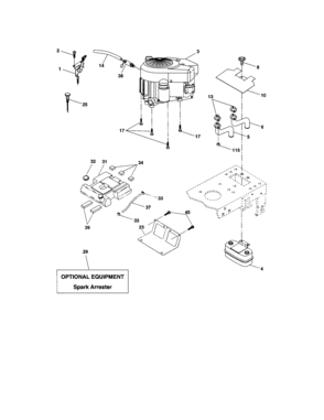 Engine Diagram and Parts List for 917273802  Craftsman Lawn Tractor