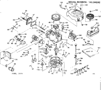 Part Location Diagram of 244242 Craftsman Engine