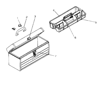 Part Location Diagram of T15891-RB Craftsman Handle