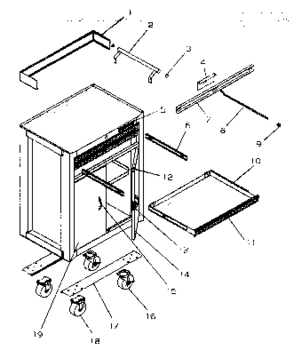 Cart Diagram and Parts List for 706653272  Craftsman Tool Stand & Cart