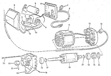 Unit Parts Diagram and Parts List for 62626  Craftsman Power Motor