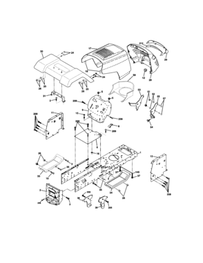 Chassis And Enclosures Diagram and Parts List for 917271551  Craftsman Lawn Tractor