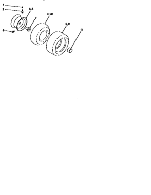 Wheels And Tires Diagram and Parts List for 917259980  Craftsman Lawn Tractor