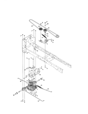 Transmission Diagram and Parts List for 247204420  Craftsman Lawn Tractor