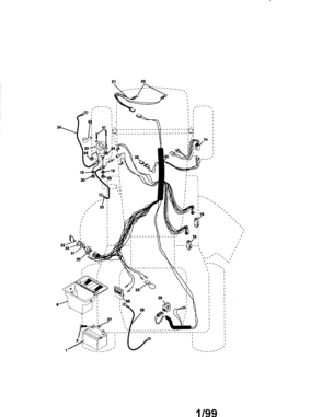 Electrical Diagram and Parts List for 917270643  Craftsman Lawn Tractor