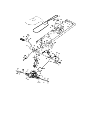 Ground Drive Diagram and Parts List for 917287261  Craftsman Lawn Tractor