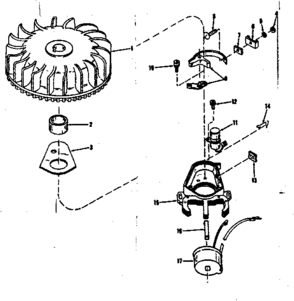 Magneto (wico Fw-2640) Diagram and Parts List for 143102031  Craftsman Engine