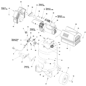 Default Diagram and Parts List for 919-72850 Type 0 Craftsman Compressor
