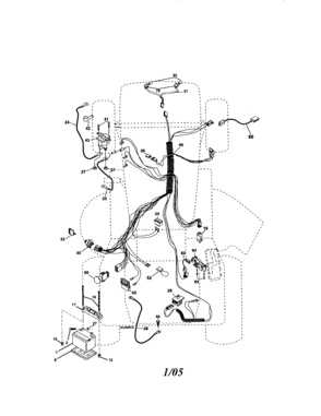 Electrical Diagram and Parts List for 917275641  Craftsman Lawn Tractor