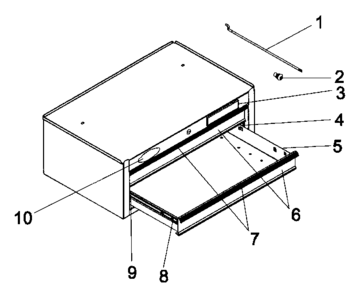 Chest Diagram and Parts List for 706618140  Craftsman Tool Stand & Cart