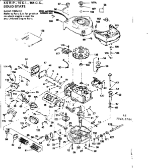 Replacement Parts Diagram and Parts List for 143344472  Craftsman Engine
