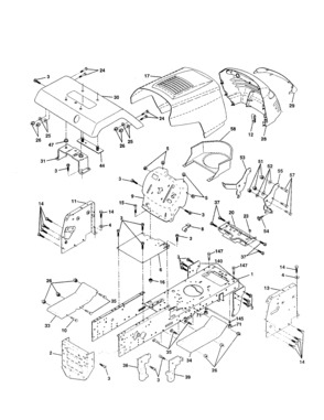 Chassis And Enclosures Diagram and Parts List for 917259920  Craftsman Lawn Tractor
