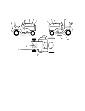 Decals Diagram and Parts List for 917271631  Craftsman Lawn Tractor