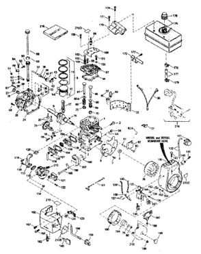 Engine Diagram and Parts List for 143786062  Craftsman Engine