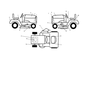 Decals Diagram and Parts List for 917256721  Craftsman Lawn Tractor