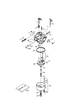 Part Location Diagram of 640012 Craftsman Lawn & garden equipment engine nut