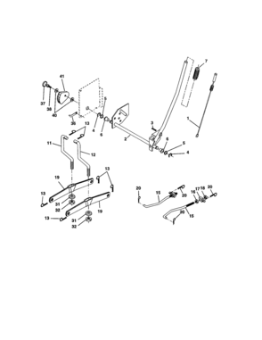 Lift Assembly Diagram and Parts List for 917273638  Craftsman Lawn Tractor
