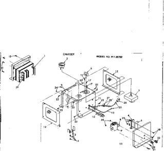 Charger Diagram and Parts List for 91725792  Craftsman Lawn Tractor