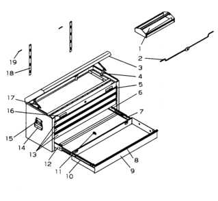 Part Location Diagram of A4828-EBE Craftsman Tote tray