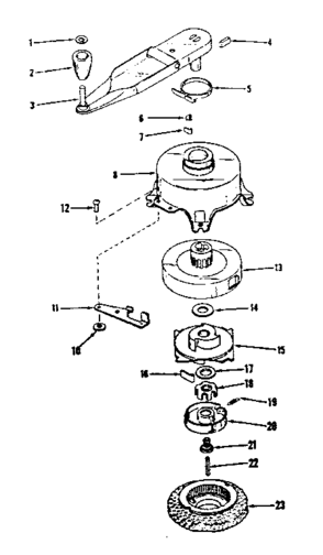 No-pull Starter No. 590357 Diagram and Parts List for 143122202  Craftsman Engine