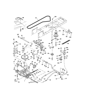 Ground Drive Diagram and Parts List for 917280150  Craftsman Lawn Tractor